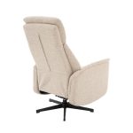 Detail Elektrische relaxfauteuil Aarhus van LABEL51 in een naturel boucle stof.