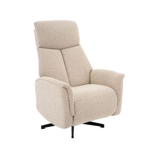 Elektrische relaxfauteuil Aarhus van LABEL51 in een naturel boucle stof.