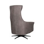 Elektrische fauteuil Lund van LABEL51 in een tijdloze microleder in een taupe kleur.