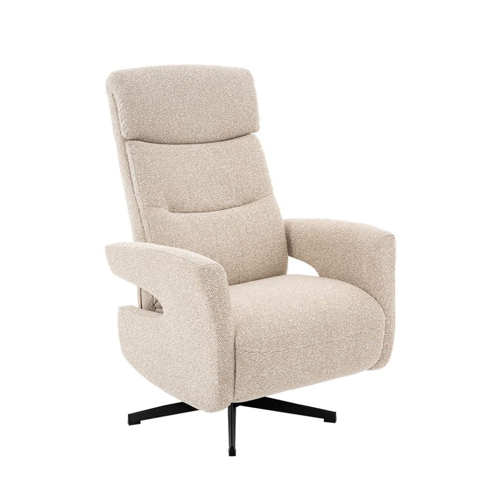 Elektrische relaxfauteuil Tampere van LABEL51 naturel boucle.