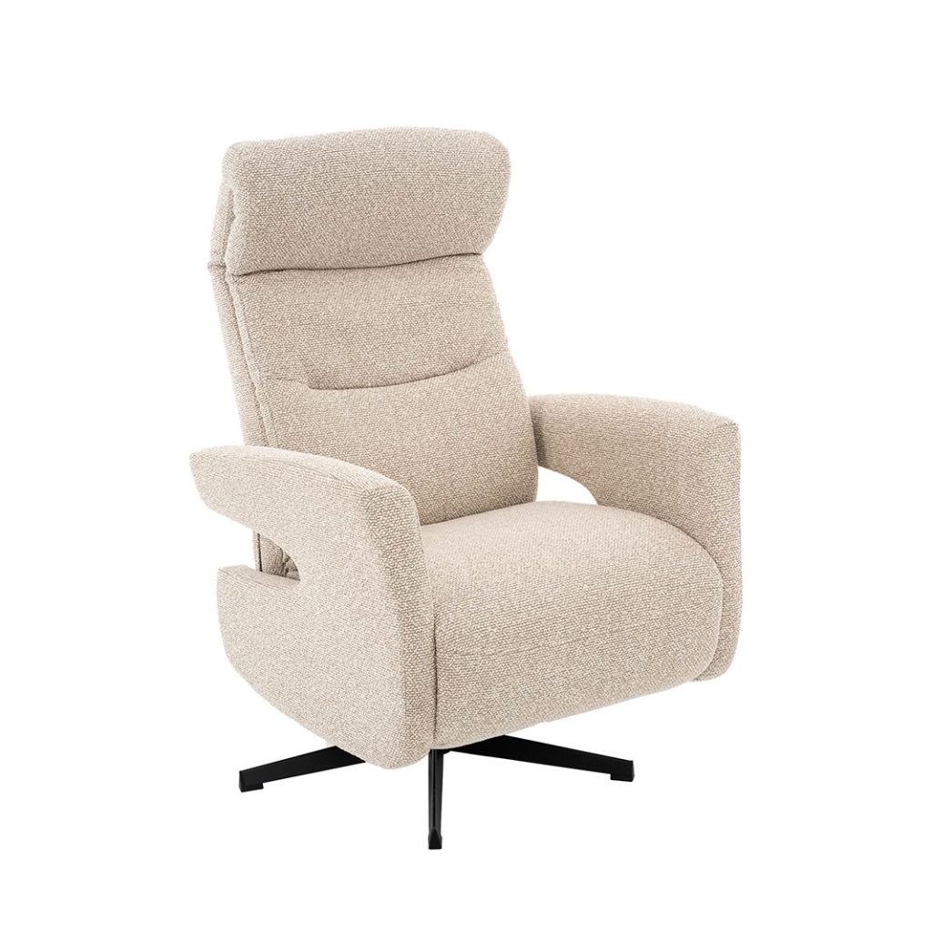 Elektrische relaxfauteuil Tampere van LABEL51 naturel boucle.