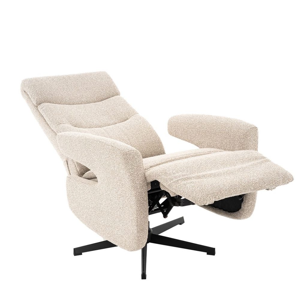 Elektrische relaxfauteuil Tampere van LABEL51 naturel boucle.