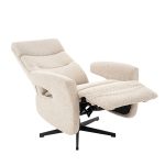 Elektrische relaxfauteuil Tampere van LABEL51 naturel boucle.