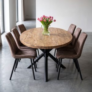 €253 korting op jouw nieuwe eetkamerset, alleen met Combideal: stoel Dali & tafel Iris ovaal 240cm bij HUUS