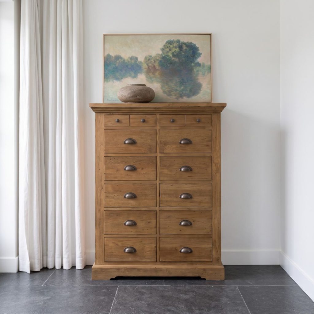 Ladekast Bologna 88cm van Tower Living nu verkrijgbaar bij HUUS, perfect voor ieder landelijk interieur.